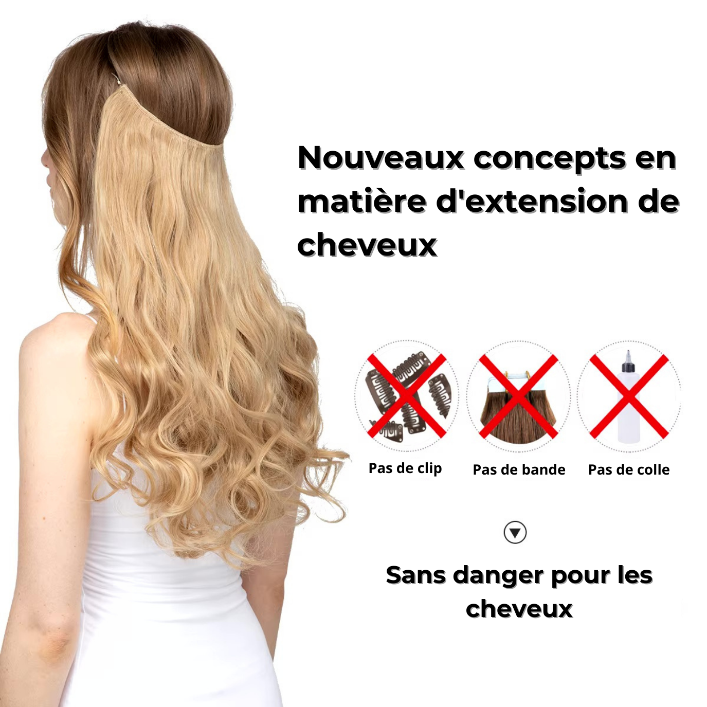 LuxyHair™ – Extensions de Cheveux Faciles à Appliquer